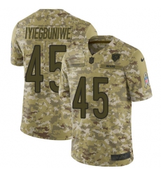 Men's Nike Chicago Bears #45 Joel Iyiegbuniwe Limited Camo 2018 Salute to Service NFL Jersey