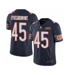 Youth Chicago Bears #45 Joel Iyiegbuniwe Navy Blue Team Color 100th Season Limited Football Jersey