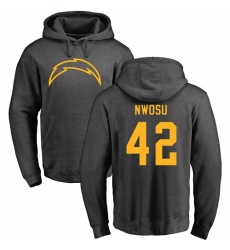 NFL Nike Los Angeles Chargers #42 Uchenna Nwosu Ash One Color Pullover Hoodiet