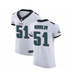Men's Philadelphia Eagles #51 Paul Worrilow White Vapor Untouchable Elite Player Football Jersey