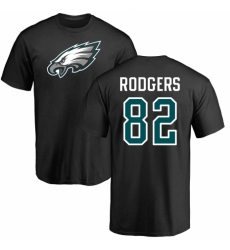 Nike Philadelphia Eagles #82 Richard Rodgers Black Name & Number Logo T-Shirt