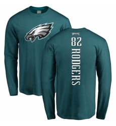 Nike Philadelphia Eagles #82 Richard Rodgers Green Backer Long Sleeve T-Shirt