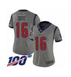 Women's Houston Texans #16 Keke Coutee Limited Gray Inverted Legend 100th Season Football Jersey