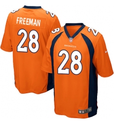 Men's Nike Denver Broncos #28 Royce Freeman Game Orange Team Color NFL Jersey