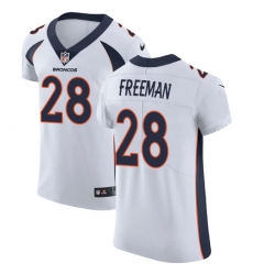 Men's Nike Denver Broncos #28 Royce Freeman White Vapor Untouchable Elite Player NFL Jersey