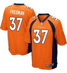 Men's Nike Denver Broncos #37 Royce Freeman Game Orange Team Color NFL Jersey