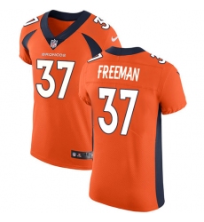 Men's Nike Denver Broncos #37 Royce Freeman Orange Team Color Vapor Untouchable Elite Player NFL Jersey