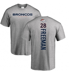 NFL Nike Denver Broncos #28 Royce Freeman Ash Backer T-Shirt