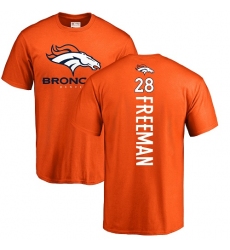 NFL Nike Denver Broncos #28 Royce Freeman Orange Backer T-Shirt