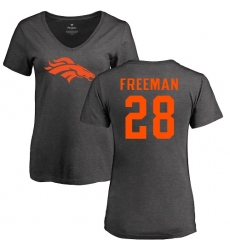 NFL Women's Nike Denver Broncos #28 Royce Freeman Ash One Color T-Shirt