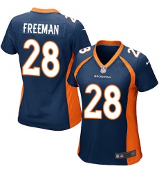 Women Nike Denver Broncos #28 Royce Freeman Game Navy Blue Alternate NFL Jersey