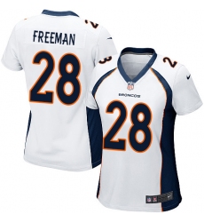 Women Nike Denver Broncos #28 Royce Freeman Game White NFL Jersey