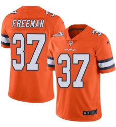 Youth Nike Denver Broncos #37 Royce Freeman Limited Orange Rush Vapor Untouchable NFL Jersey