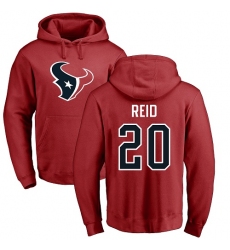 NFL Nike Houston Texans #20 Justin Reid Red Name & Number Logo Pullover Hoodie