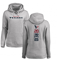 NFL Women's Nike Houston Texans #20 Justin Reid Ash Backer Pullover Hoodie