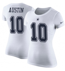 NFL Women's Nike Dallas Cowboys #10 Tavon Austin White Rush Pride Name & Number T-Shirt