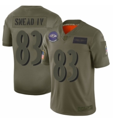 Men's Baltimore Ravens #83 Willie Snead IV Limited Camo 2019 Salute to Service Football Jersey