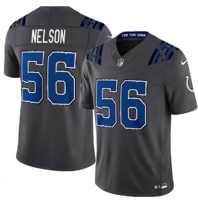 Men's Indianapolis Colts #56 Quenton Nelson Dark Gray 2026 F.U.S.E. Rivalries Collection Limited Football Stitched Jersey