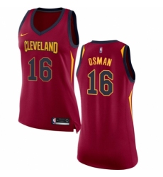 Women's Nike Cleveland Cavaliers #16 Cedi Osman Swingman Maroon NBA Jersey - Icon Edition