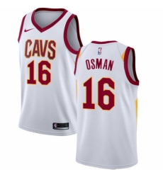 Women's Nike Cleveland Cavaliers #16 Cedi Osman Swingman White NBA Jersey - Association Edition