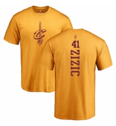 NBA Nike Cleveland Cavaliers #41 Ante Zizic Gold One Color Backer T-Shirt