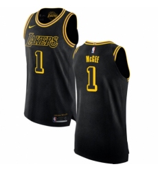 Women's Nike Los Angeles Lakers #1 JaVale McGee Swingman Black NBA Jersey - City Edition