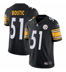 Men's Nike Pittsburgh Steelers #51 Jon Bostic Black Team Color Vapor Untouchable Limited Player NFL Jersey