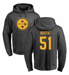 Nike Pittsburgh Steelers #51 Jon Bostic Ash One Color Pullover Hoodie