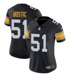 Women's Nike Pittsburgh Steelers #51 Jon Bostic Black Alternate Vapor Untouchable Limited Player NFL Jersey