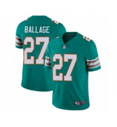 Men's Miami Dolphins #27 Kalen Ballage Aqua Green Alternate Vapor Untouchable Limited Player Football Jersey