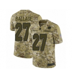 Youth Miami Dolphins #27 Kalen Ballage Limited Camo 2018 Salute to Service Football Jersey