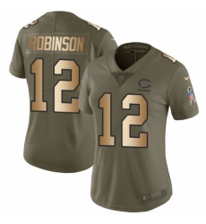 Women's Nike Chicago Bears #12 Allen Robinson Limited Olive/Gold 2017 Salute to Service NFL Jersey