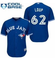 Youth Majestic Toronto Blue Jays #62 Aaron Loup Replica Blue Alternate MLB Jersey