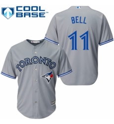 Youth Majestic Toronto Blue Jays #11 George Bell Authentic Grey Road MLB Jersey