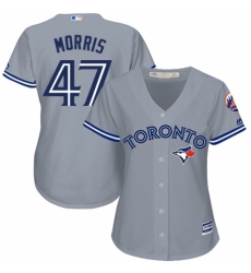 Women's Majestic Toronto Blue Jays #47 Jack Morris Authentic Grey Road MLB Jersey