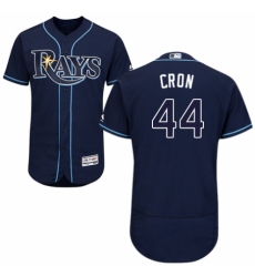 Men's Majestic Tampa Bay Rays #44 C. J. Cron Navy Blue Alternate Flex Base Authentic Collection MLB Jersey
