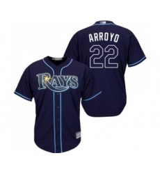 Youth Tampa Bay Rays #22 Christian Arroyo Replica Navy Blue Alternate Cool Base Baseball Jersey