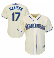 Men's Majestic Seattle Mariners #17 Mitch Haniger Replica Cream Alternate Cool Base MLB Jersey