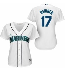 Women's Majestic Seattle Mariners #17 Mitch Haniger Authentic White Home Cool Base MLB Jersey