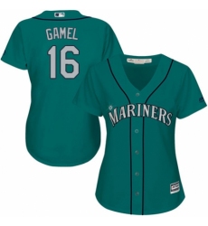Women's Majestic Seattle Mariners #16 Ben Gamel Authentic Teal Green Alternate Cool Base MLB Jersey