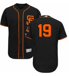 Men's Majestic San Francisco Giants #19 Alen Hanson Black Alternate Flex Base Authentic Collection MLB Jersey