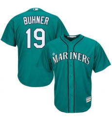 Youth Majestic Seattle Mariners #19 Jay Buhner Replica Teal Green Alternate Cool Base MLB Jersey