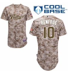 Men's Majestic San Diego Padres #10 Hunter Renfroe Authentic Camo Alternate 2 Cool Base MLB Jersey
