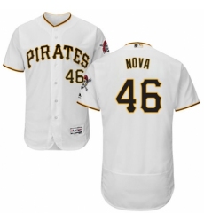 Men's Majestic Pittsburgh Pirates #46 Ivan Nova White Home Flex Base Authentic Collection MLB Jersey