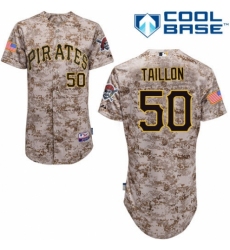 Men's Majestic Pittsburgh Pirates #50 Jameson Taillon Authentic Camo Alternate Cool Base MLB Jersey