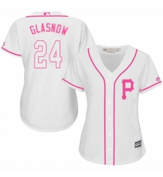 Women's Majestic Pittsburgh Pirates #24 Tyler Glasnow Authentic White Fashion Cool Base MLB Jersey
