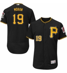 Men's Majestic Pittsburgh Pirates #19 Colin Moran Black Alternate Flex Base Authentic Collection MLB Jersey