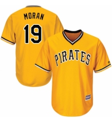 Youth Majestic Pittsburgh Pirates #19 Colin Moran Replica Gold Alternate Cool Base MLB Jersey