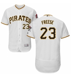Men's Majestic Pittsburgh Pirates #23 David Freese White Home Flex Base Authentic Collection MLB Jersey