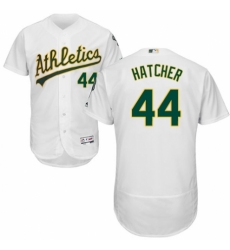 Men's Majestic Oakland Athletics #44 Chris Hatcher White Home Flex Base Authentic Collection MLB Jersey